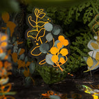 Yoksas 240Pcs Holographic Golden Foil Nature Flowers Plants Stickers - Image 4