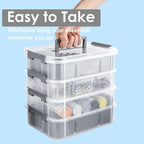 CraftGenes Grey&White Modern Plastic Storage Box - Image 5