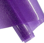 ONEART | Light Purple Transparent Glitter Vinyl Roll, 0.7 mm Solid Clear PVC by ONEART