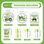 168 Pcs Tractor Farm Theme Party Decorations, Serves 24 | Start Your Tractor - Image 2