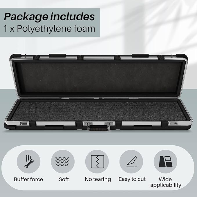Ramede Customizable Polyethylene Foam Sheet 54 x 16 x 2 Inch Black Foam Insert - Image 3