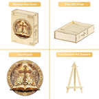 Jigfoxy Wooden Puzzles for Adults, Bible & Cross Jigsaw Puzzle - Image 5