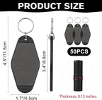 Yoption 50pcs Blank Motel Keychain Bulk - Image 3