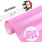 Glitter Puff Vinyl Heat Transfer, Neon Pink Puff HTV Iron on Vinyl 12" x5ft | - Image 8