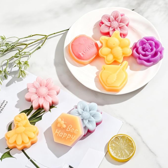 SJ Silicone Soap Molds 2 Packs, 3D Flower Silicone Molds - Image 2