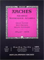 Arches Watercolor Pad 9x12 Inches 140lb/300gsm Hot Press by ARCHES