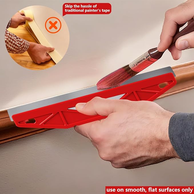 12-Inch Paint Edger & Trim Guard, Stainless Steel Straight Edge Tool | Painters - Image 4