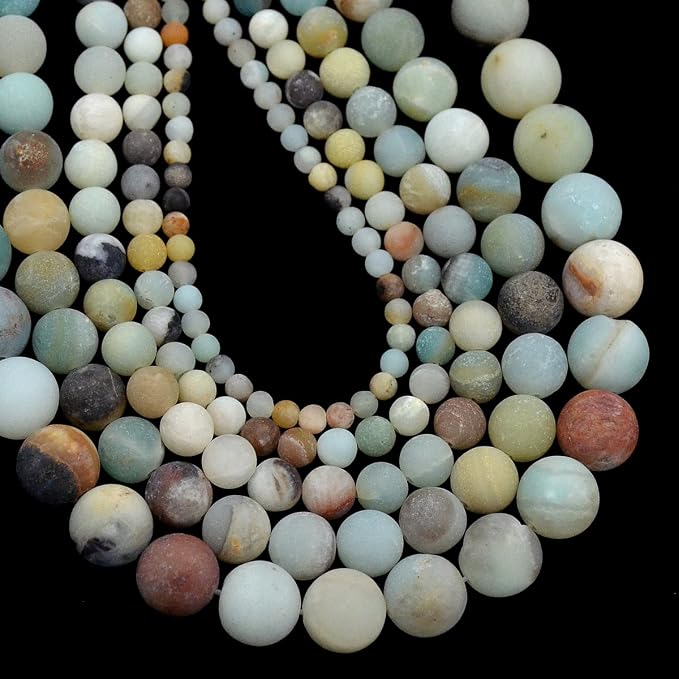 AD Beads Smooth Natural Gemstone Round Loose Beads 15" by ADBeads