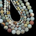 AD Beads Smooth Natural Gemstone Round Loose Beads 15" by ADBeads
