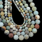 AD Beads Smooth Natural Gemstone Round Loose Beads 15" by ADBeads