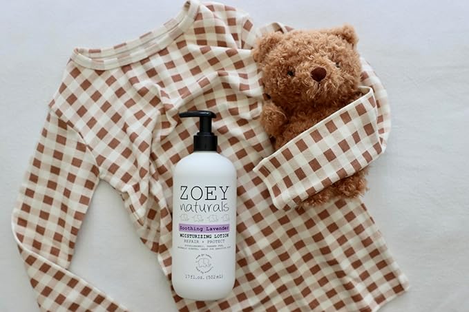Zoey Naturals Lavender Moisturizing Lotion for Babies – Hypoallergenic, Gentle & Natural for Kids with Sensitive and Dry Skin – Aloe, Avocado & Shea – Made in USA – 17 fl oz