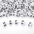 Augshy 700PCS White Letter Beads Alphabet Beads - Image 5