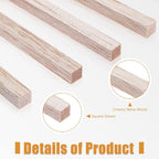 Timtin 225 Pieces 1/4" x 12" Balsa Wood Sticks Square Wooden Dowels Wood Square - Image 3