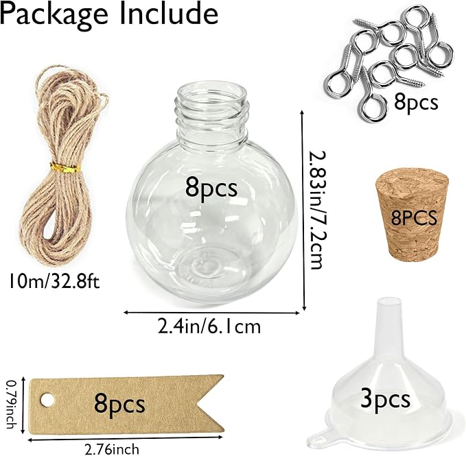 8 Packs 100mL Mini Plastic Bottles - Image 2