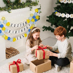87 Pcs Friendship Lei Bracelet Birthday Banner Kit Necklace Garland - Image 2