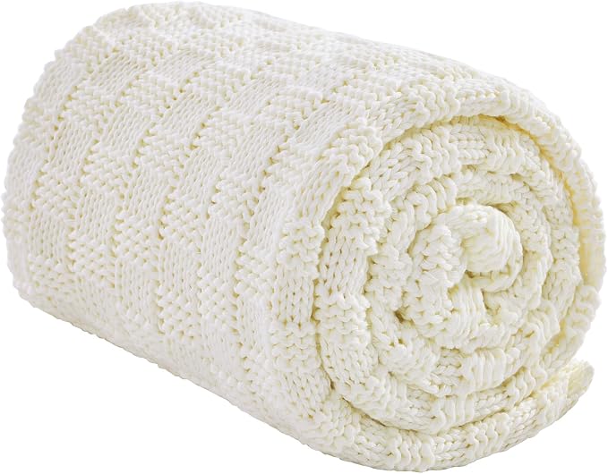 Knitted Weighted Blanket for Adult, No Beads Heavy Blanket 70” x 90'' 20lbs by Unknown