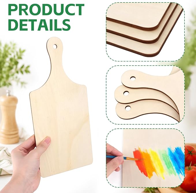 Vmiapxo 16 Pack Unfinished Wood Cutting Board Craft - Image 3