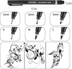 6 Size Calligraphy Brush Pens Set - Image 2