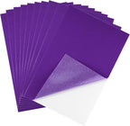 CHRORINE 10 Pcs Purple Felt Fabric Sheets Self Adhesive Felt Sheets 8 x 12 by CHRORINE