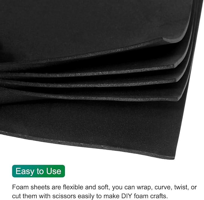 MECCANIXITY EVA Foam Sheets Black 35.4 Inch x 19.7 Inch 2mm Thick Crafts Foam - Image 3