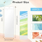 60 Pack Clear Bookmark Sleeves, 5.7 x 1.81in Blank Bookmark Holders - Image 2