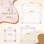 Janinka Embroidery Hoop 3 Pcs Cross Stitch Hoops and Frames White Rectangular - Image 2