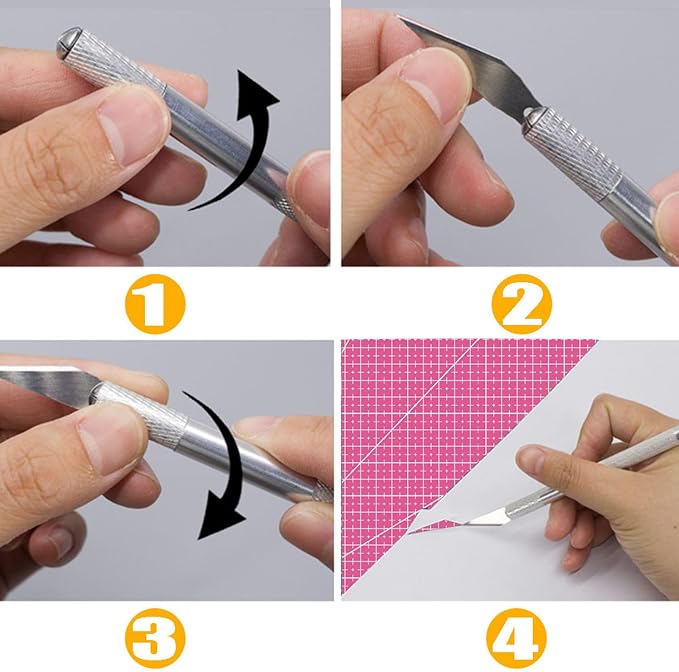 Self Healing Sewing Mat, Exacto Knife Precision Carving Craft Hobby Knife Kit - Image 5