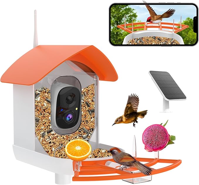 Bird Feeder with Camera, AI Identify Birds Species, Smart Birds Camera with by SecurityCameraBirdFeederCamera