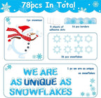 Winter Bulletin Board Decorations Snowflake Snowman Cutouts DIY Photo Craft We - Image 3