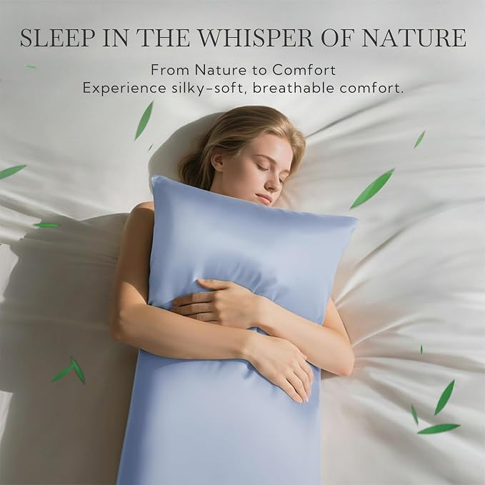 MR&HM Queen Pillow Cases Set of 2, Cooling Pillow Case - Image 2