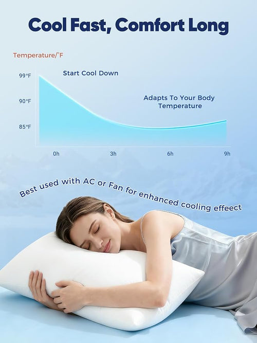 Avolare Cooling Pillow Cases Queen Size Set of 2, Arc-Chill 3.0 Cool Pillowcases - Image 2