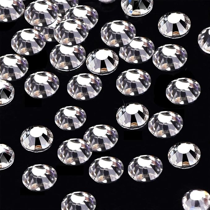 Onwon 1440 Pieces SS3 / 1.4mm Clear Crystal Flat Back Brilliant Round - Image 2
