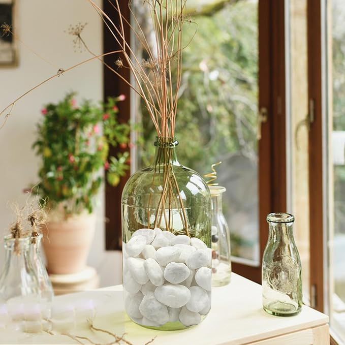 FANTIAN 10 lbs White Gravel for Landscaping, 1-2 Inch Pebbles for Indoor Plants - Image 5