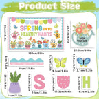Spring Healthy Bulletin Board Set Spring Into Healthy Habits Classroom - Image 2