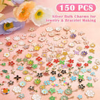 150 Pcs Flower Charms for Jewelry Making - Image 3