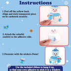 Renbuzhu 42PCS Winter Crafts Bulk: Snowman Paper Suncatchers DIY Kit - Image 5
