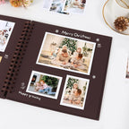 RECUTMS 12x12 Scrapbook 60 Page Kraft Paper DIY Travel Kids Album Coffee | - Image 2