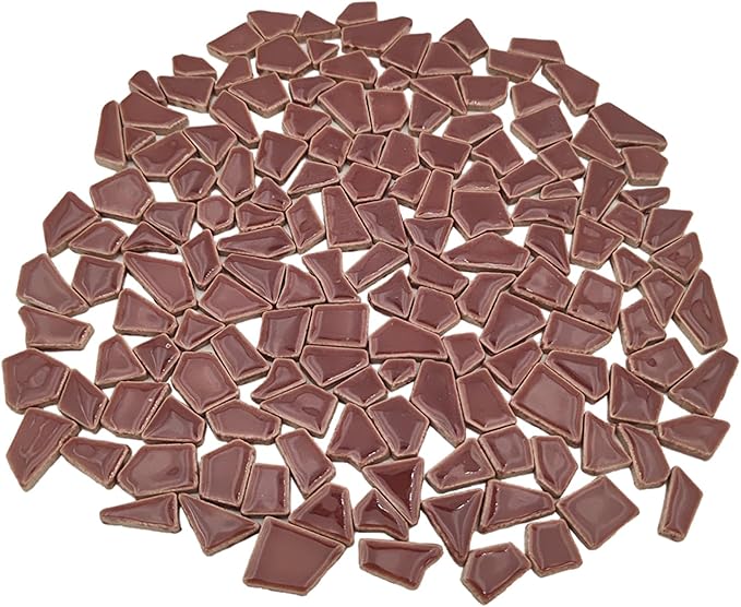 200g Ceramic Mosaic Tiles for Crafts, Irregular Stained Ceramic 0.2"x0.8" by Esweny