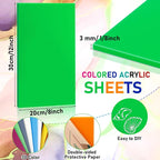 Geetery 30 Pack Colored Acrylic Sheets 1/8" Thick - Image 2