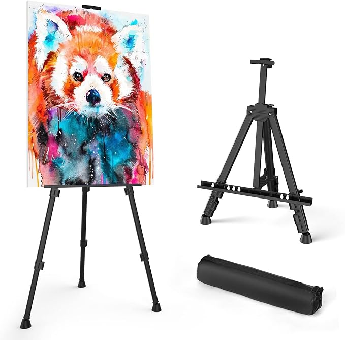 Art Painting Artist Easel Stand, Portable Adjustable Aluminum Metal Tripod by EnjoyaGreatTime