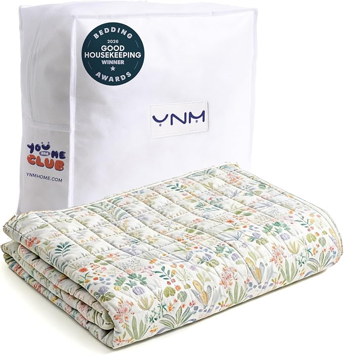 YnM 20lbs Weighted Blanket for Adults, Cooling Nylon/PE Heavy Bed Throw Blanket by YNM