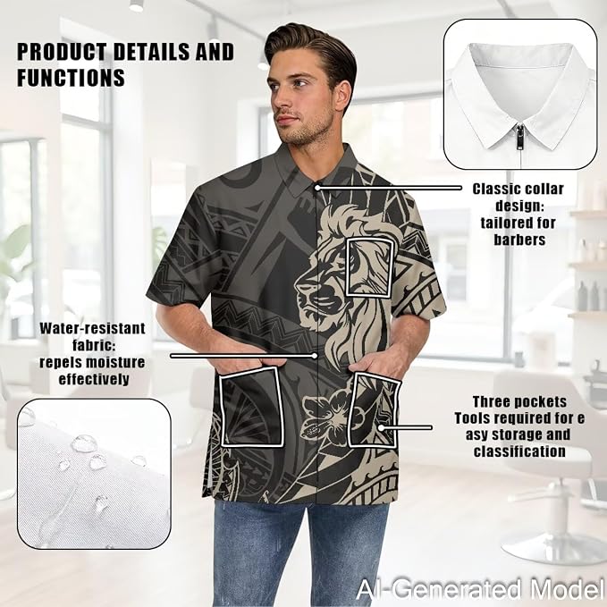Professional Grooming Smock Unisex, Water Resistant Anti-Static | Hairdresser - Image 5