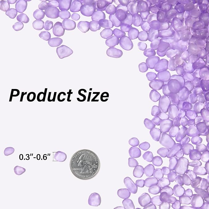 QEQEKAKA Sea Glass Stones for Crafts About 0.5LB Glass Pebbles Gemstones Bulk - Image 4