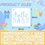 Augshy 56 Pieces Baby Shower Stencils - Image 2