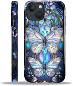 ZHEGAILIAN Case for iPhone 15 Plus, Stained Glass Butterfly Aesthetic Durable by Home
