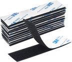 Hook and Loop Tape 1in x 4in 10 Pairs, Slef Adhesive Interlocking Strip by Doublesidedtape