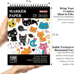 Belenova 9" x 12" Marker Paper Pad, 100 Sheets leedproof Drawing Paper - Image 2