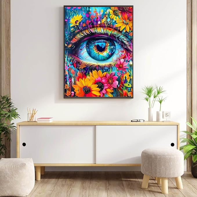 Meothan 5D Diamond Art Kits for Adults Eye Diamond Painting Kits for Adults - Image 4
