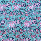 E-Tailor® Indian Ethnic 100% Cotton Voile Running Hand Block Print Natural - Image 2