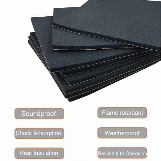Adhesive Foam Padding 8 Pieces 6"x6"x1/16 Neoprene - Image 4